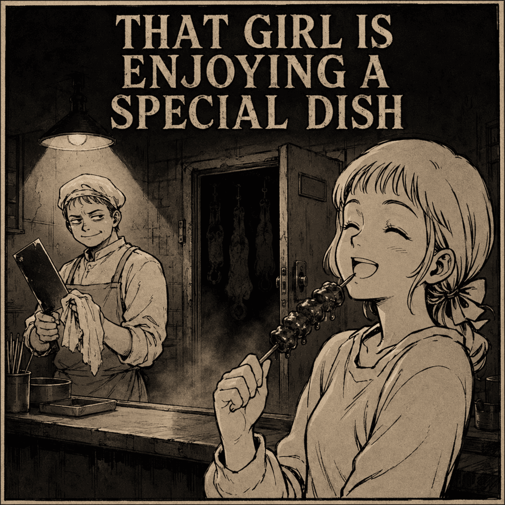 That girl is enjoying a special dish 