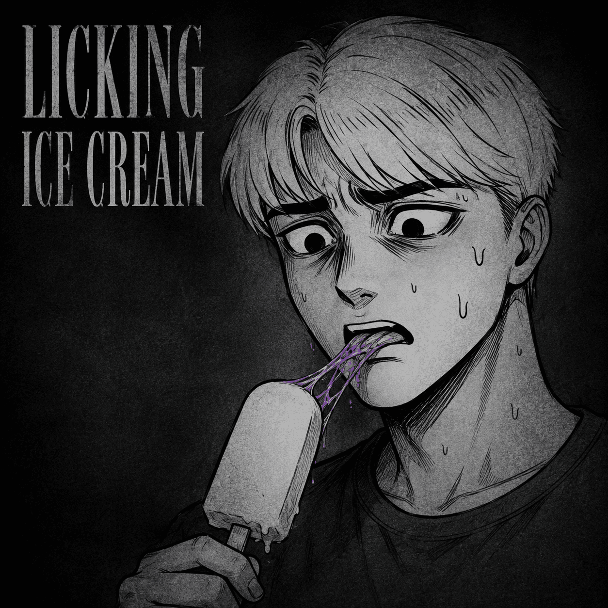 Licking ice cream